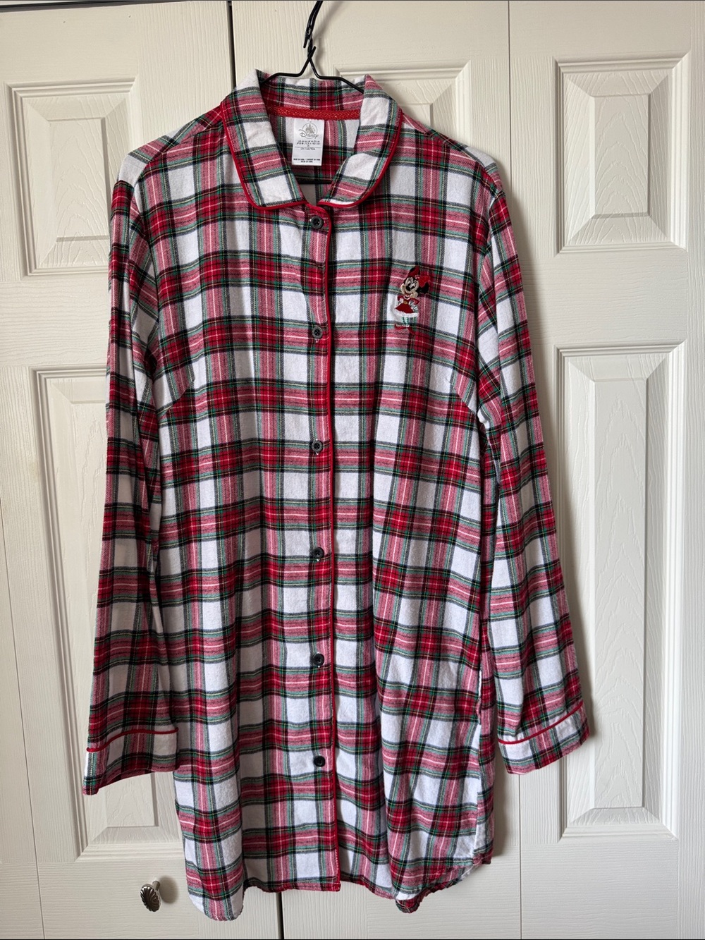 Disney Minnie Mouse Plaid Nightshirt Womens Size 2L